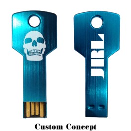 Clef USB format "clé de porte" bleu