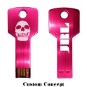 Clef USB format "clé de porte" rose