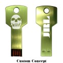 Clef USB format "clé de porte" vert